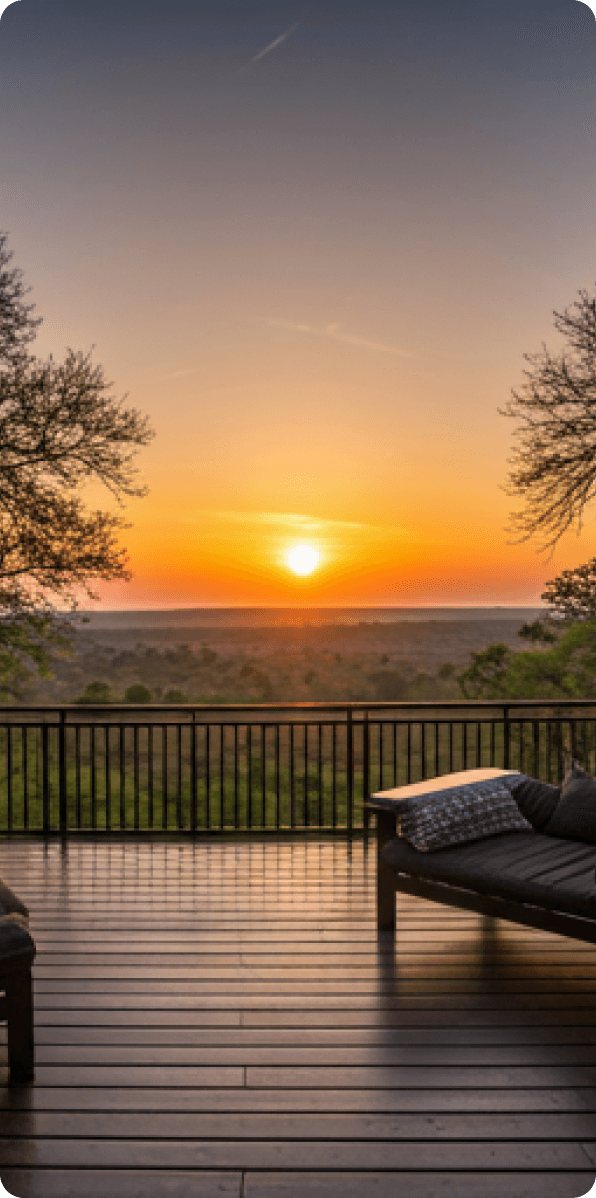 Sunset view from resort deck